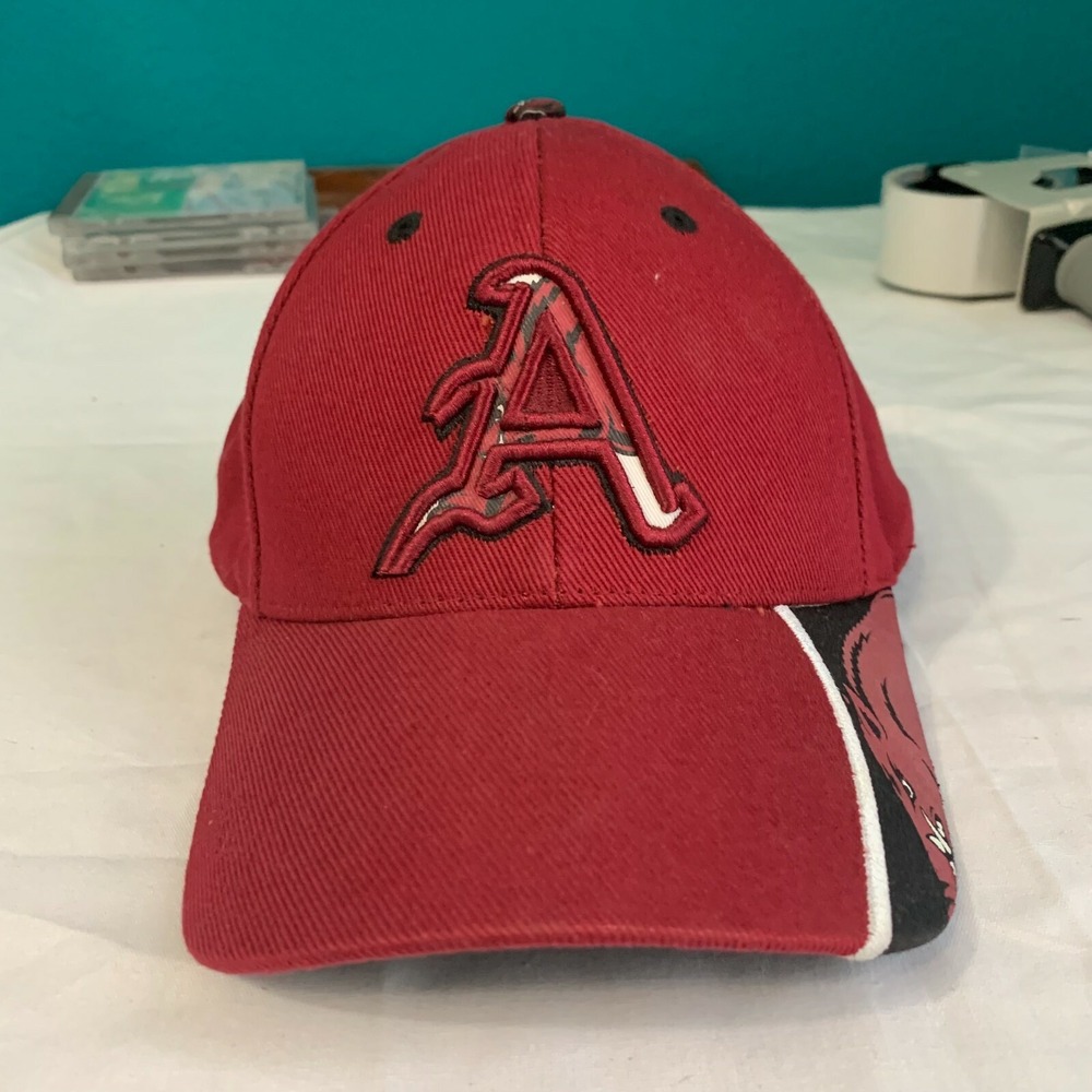 Arkansas Razorbacks Hat Mens Red Homecoming Hogs Baseball Cap Adjustable